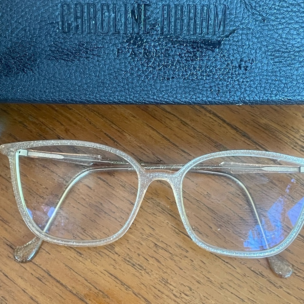 Caroline Abram Pink Glitter Eyeglasses
